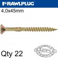 R-TS CHIPBOARD HD SCREW 4.0X45MM X22 PER BAG